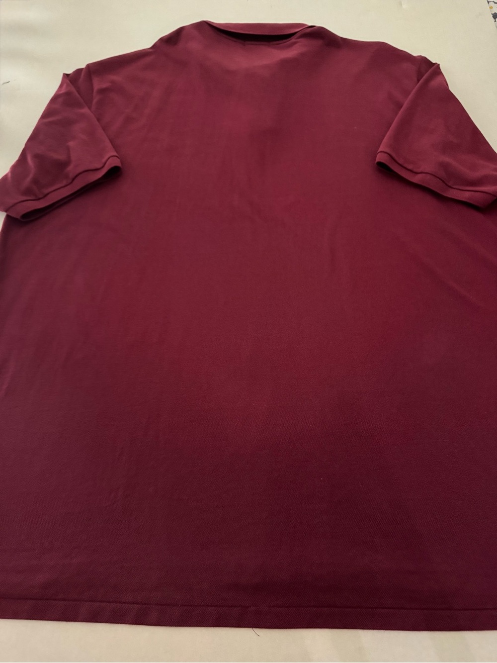 Polo Ralph Lauren Men’s Mesh Polo Shirt Burgundy with Green Pony Big & Tall 4XL - Picture 4 of 8